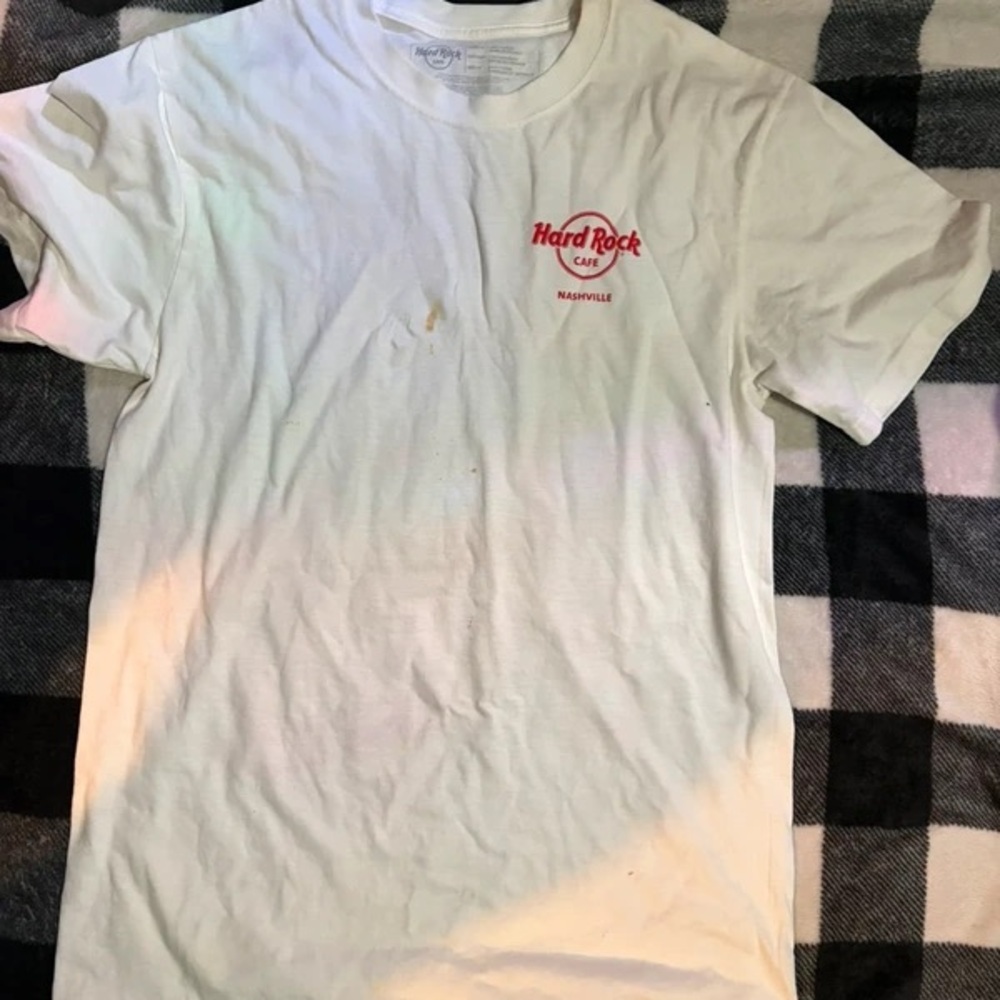 Hard Rock Cafe White Logo Crewneck Tee - Picture 2 of 3